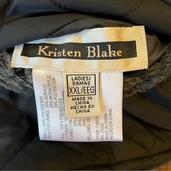 KRISTEN BLAKE BLACK/GRAY REVERSIBLE FAUX FUR VEST OUTERWEAR - Picture 5 of 12